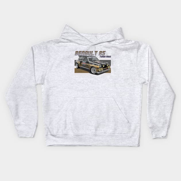 Renault R5 Turbo MAXI Kids Hoodie by PjesusArt